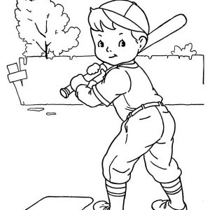 Baseball Player Coloring Pages
