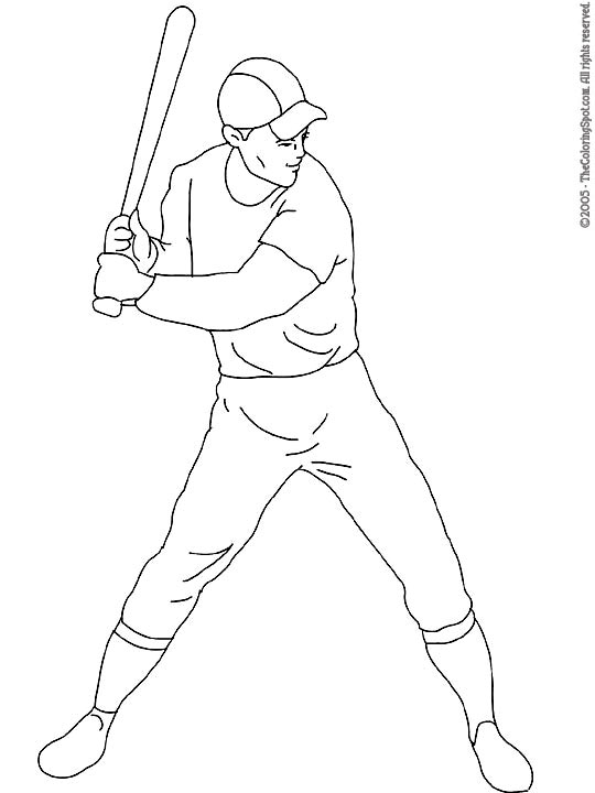 Baseball Player Coloring Pages 540x720 Baseball Player Coloring Pages