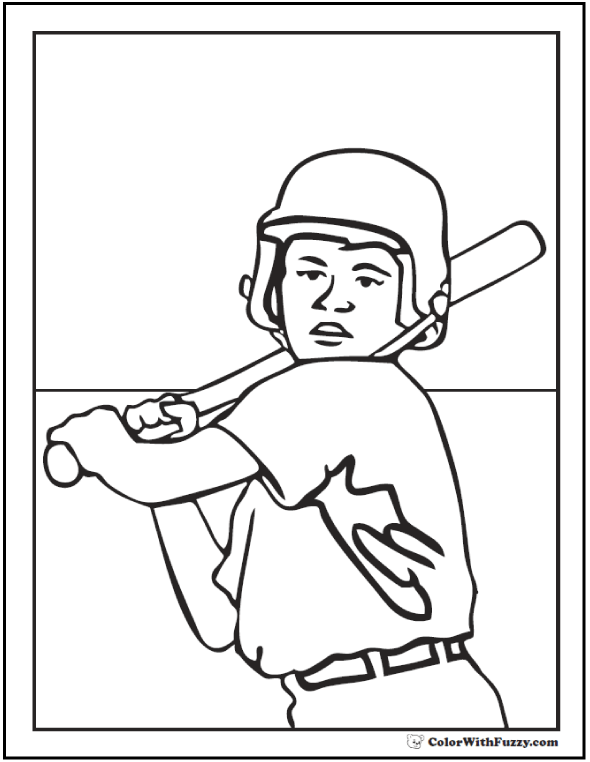 Baseball Coloring Pages Customize And Print Pdf 590x762 Baseball Coloring Pages Customize And Print Pdf