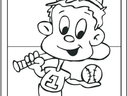 440x330 Major League Baseball Coloring Sheets Pages Big Boss Sheet Page