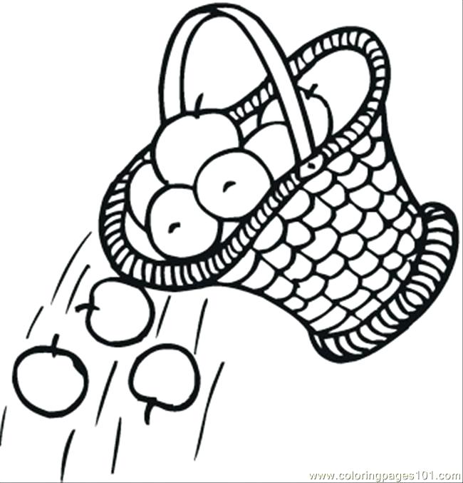 650x677 Empty Apple Basket Coloring Page Falling Basket Coloring Page Free