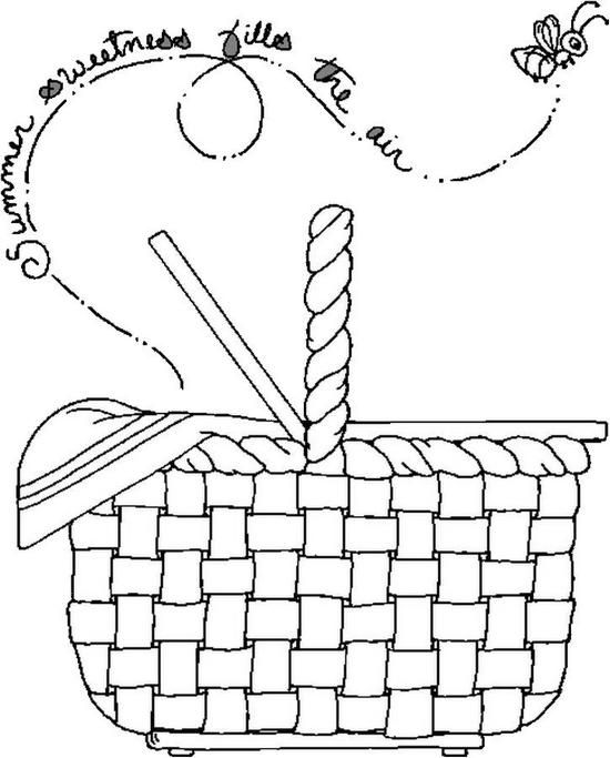 550x683 Picnic Basket Coloring Page Coloring Pages Picnic