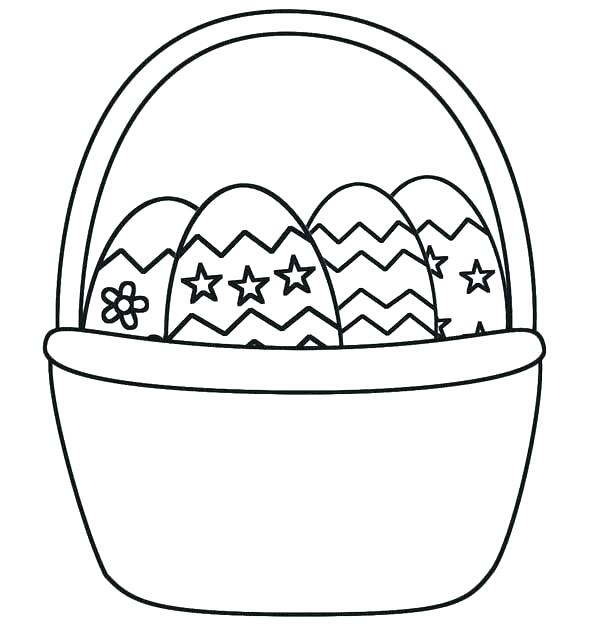 600x628 Easter Basket Coloring Sheet
