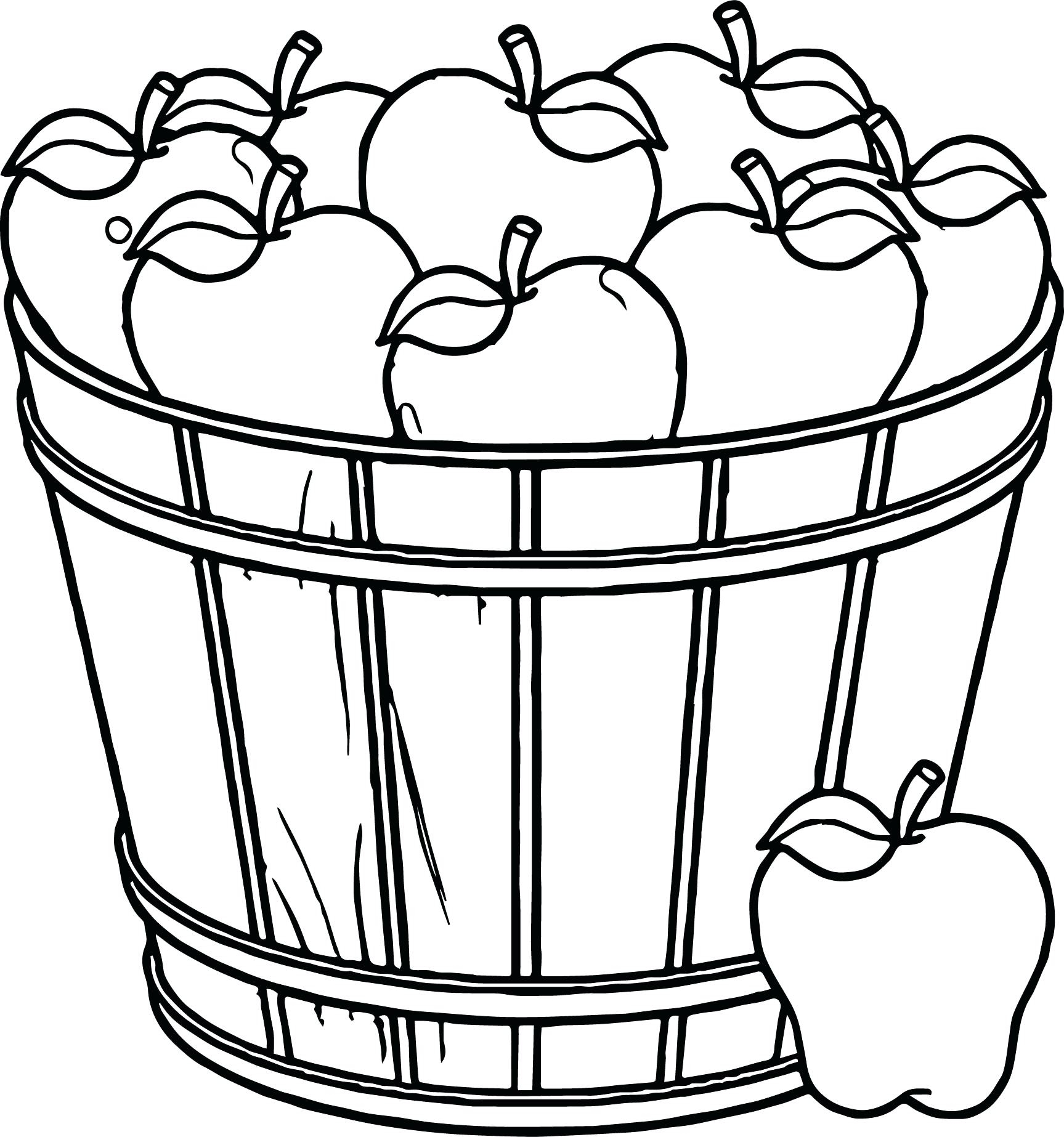 1727x1846 Awesome Fruit Basket Coloring Pages Print Design Printable