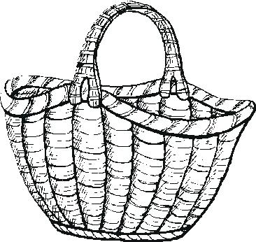 366x346 Basket Coloring Page Fruit Basket Coloring Pages Fruit Basket