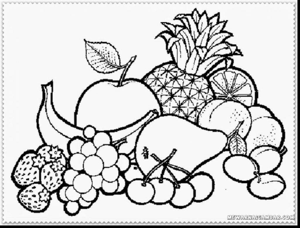 Marvelous Fruit Basket Coloring Pages Printable With 1024x778 Marvelous Fruit Basket Coloring Pages Printable With