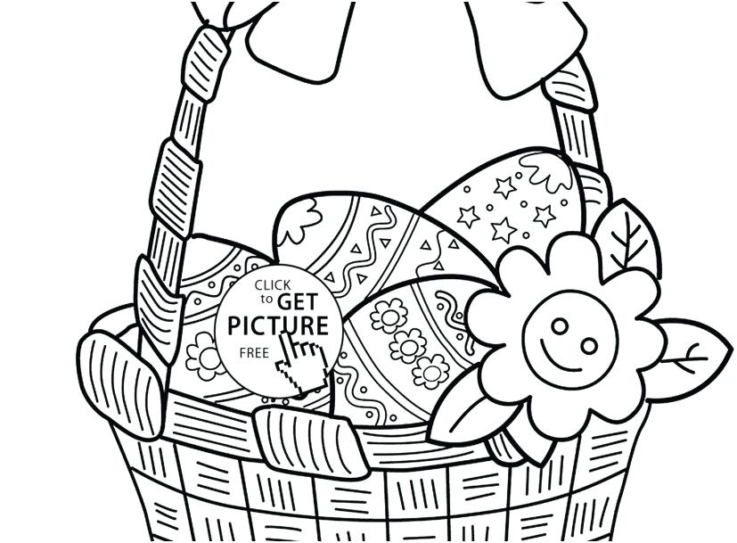Easter Basket Coloring Pages Icontent 827x609 Easter Basket Coloring Pages Icontent