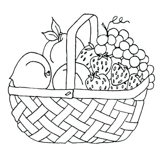Basket Coloring Pages S Fruit Basket Coloring Pages Printable 540x502 Basket Coloring Pages S Fruit Basket Coloring Pages Printable