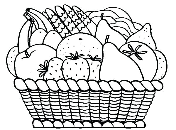 Coloring Pages Fruits Basket Coloring Pages Printable Basket 600x443 Coloring Pages Fruits Basket Coloring Pages Printable Basket