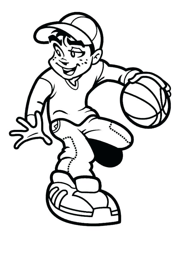 Basketball Coloring Page Players Coloring Pages Basketball Players 600x847 Basketball Coloring Page Players Coloring Pages Basketball Players