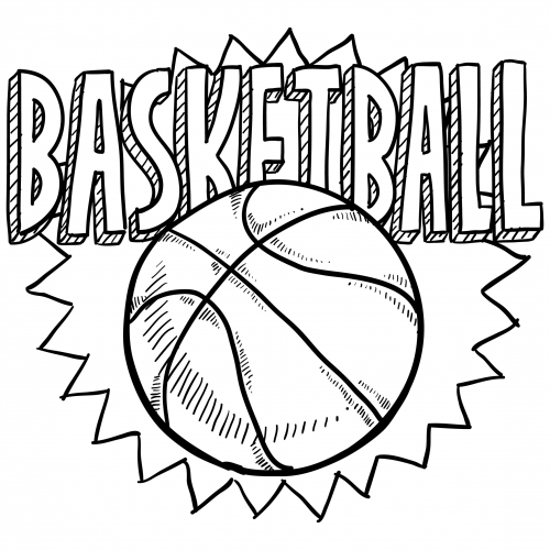 Sports Coloring Pages Basketball 500x500 Sports Coloring Pages Basketball