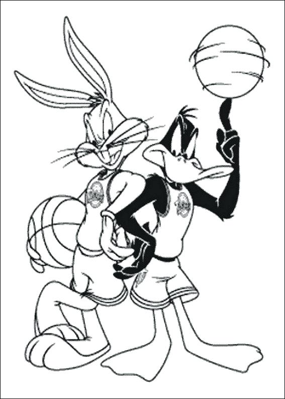 567x794 Basketball Players Coloring Pages Bugs Bunny Basketball Coloring
