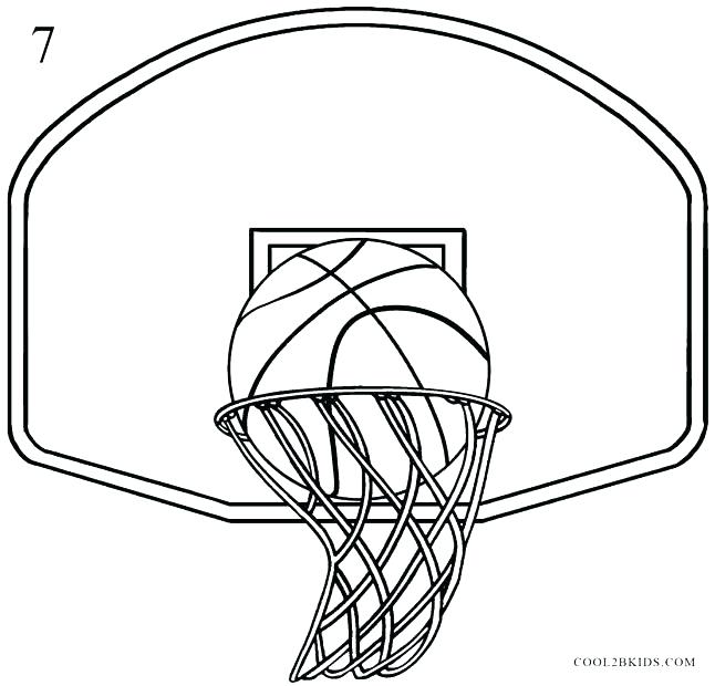 Basketball Hoop Coloring Page Basketball Coloring Pages 646x620 Basketball Hoop Coloring Page Basketball Coloring Pages