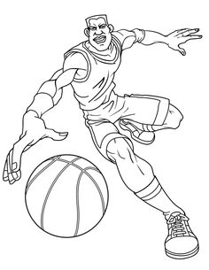 236x305 Basketball Coloring Pages Free Mens Basketball Player Coloring