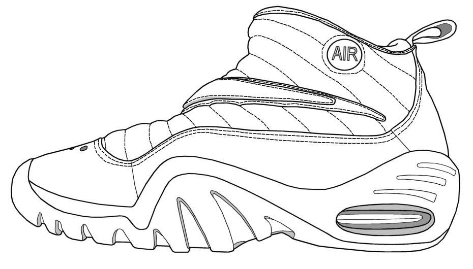 930x530 Basketball Shoe Coloring Pages Download And Print For Free