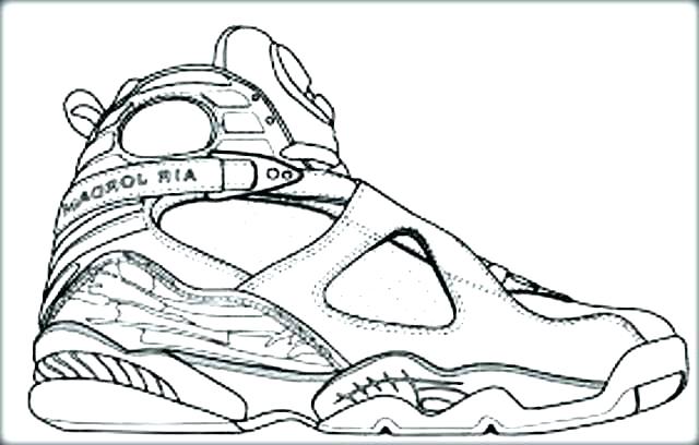 Basketball Shoes Coloring Pages at GetColorings.com | Free printable ...