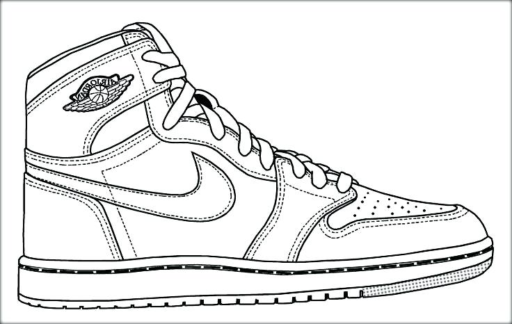 736x466 Shoes Coloring Pages Air Basketball Shoe Colouring Pages