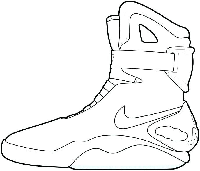 687x585 Nike Shoes Coloring Pages Icontent
