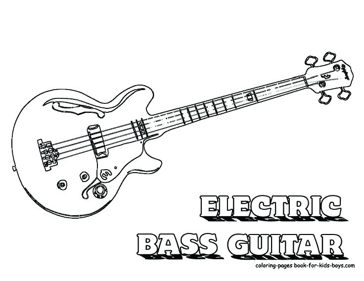 Electric Guitar Coloring Pages Free Guitar Coloring Pages Bass 736x568 Electric Guitar Coloring Pages Free Guitar Coloring Pages Bass