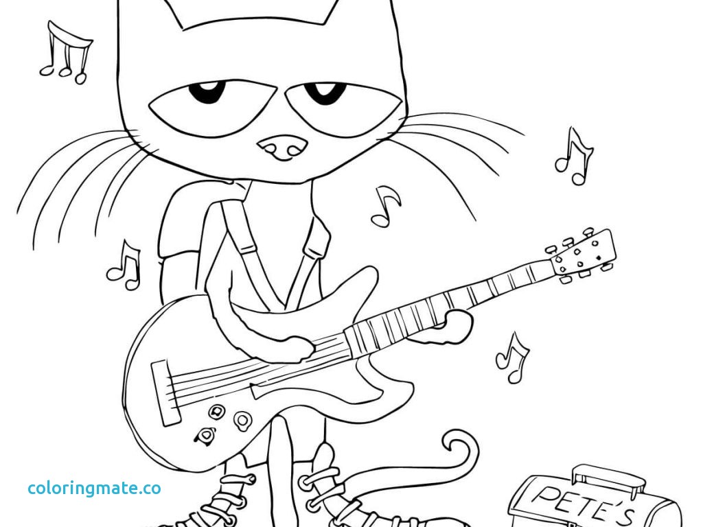 Inspiring Pete The Cat Coloring Page 1 Pages 1024x768 Inspiring Pete The Cat Coloring Page 1 Pages