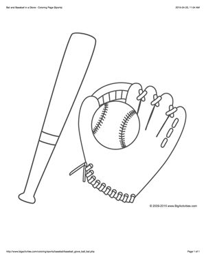Bat And Ball Coloring Pages