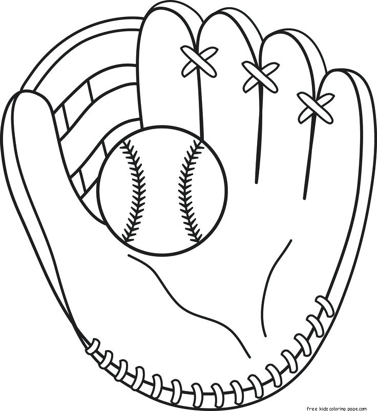 736x802 Baseball Glove Coloring Page Baseball Mitt Coloring Page To Use