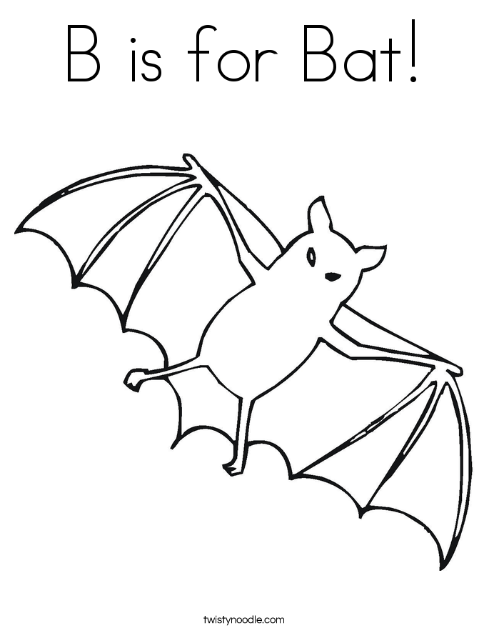 685x886 B Is For Bat Coloring Page