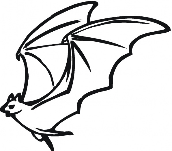 Flying Bat Coloring Page Amp Coloring Book 596x525 Flying Bat Coloring Page Amp Coloring Book