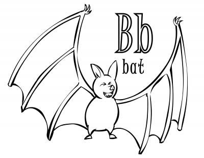 Halloween Time Abc Coloring Page For The Letter B 400x309 Halloween Time Abc Coloring Page For The Letter B