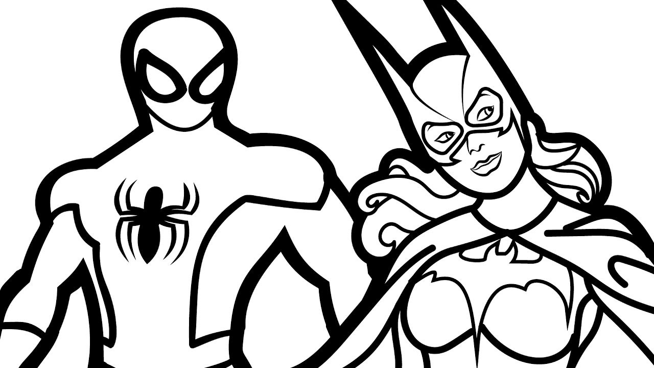 Batgirl Coloring Pages 1280x720 Batgirl Coloring Pages