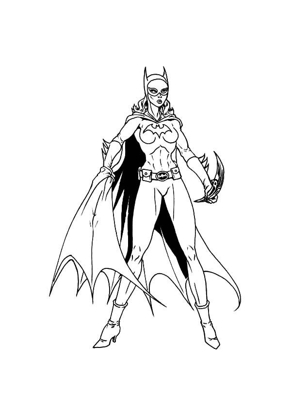 Batgirl Ready To Throw Her Weapon Coloring Pages Best Place To Color 600x849 Batgirl Ready To Throw Her Weapon Coloring Pages Best Place To Color