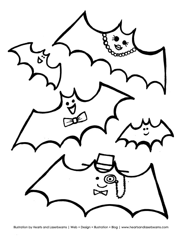 612x792 Free Printable Kids Coloring Pages Halloween Bats Printables