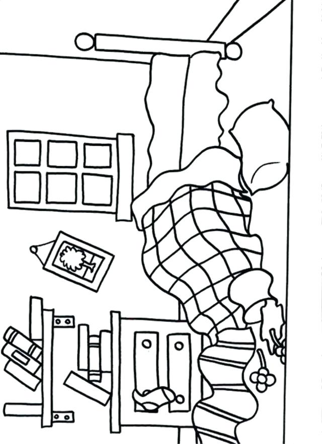 640x881 Bed Coloring Pages Bed Coloring Sheet Hospital Bed Coloring Page