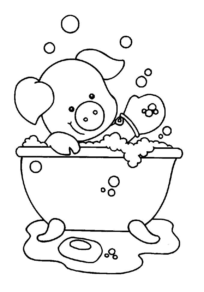 680x971 Coloring Pages Bathroom