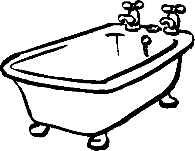 675x523 Bath Tub Clip Art Coloring Page