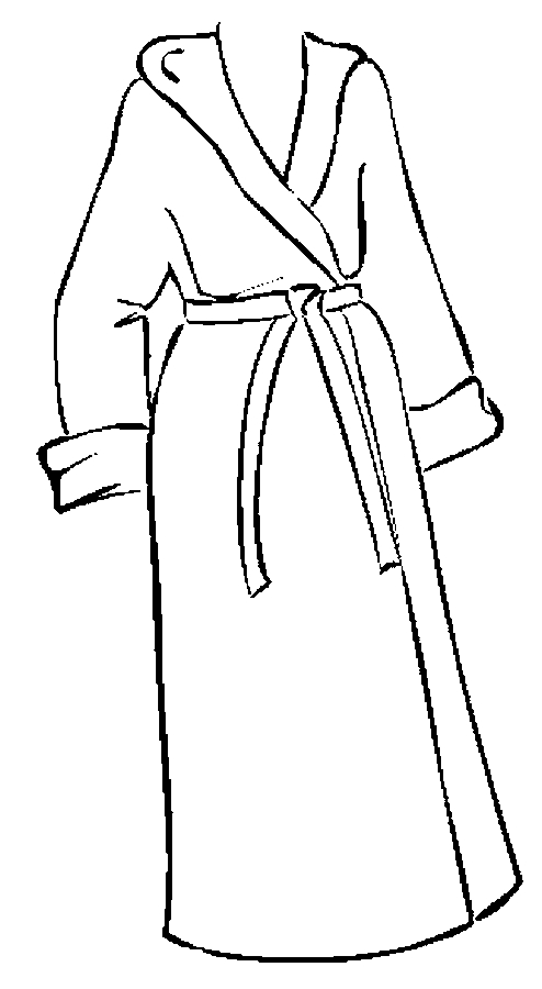 494x900 Bathrobe Coloring Page
