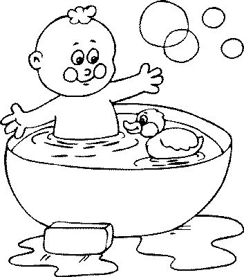 353x400 Bathroom Coloring Pages