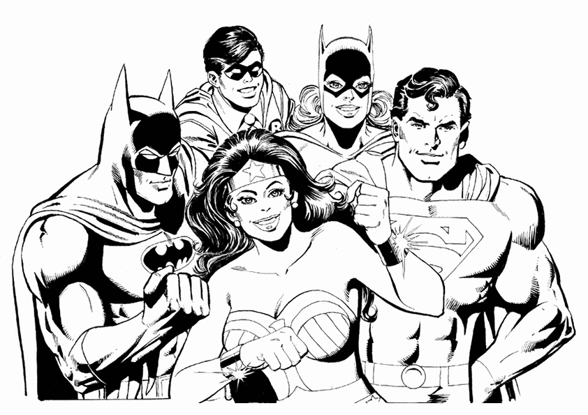 842x595 Batman And Robin Coloring Pages