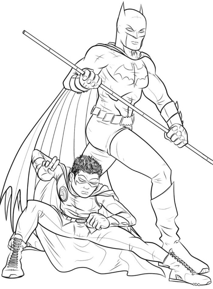 Batman And Robin Coloring Pages 700x947 Batman And Robin Coloring Pages