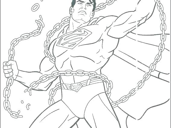 567x425 Coloring Page Superman