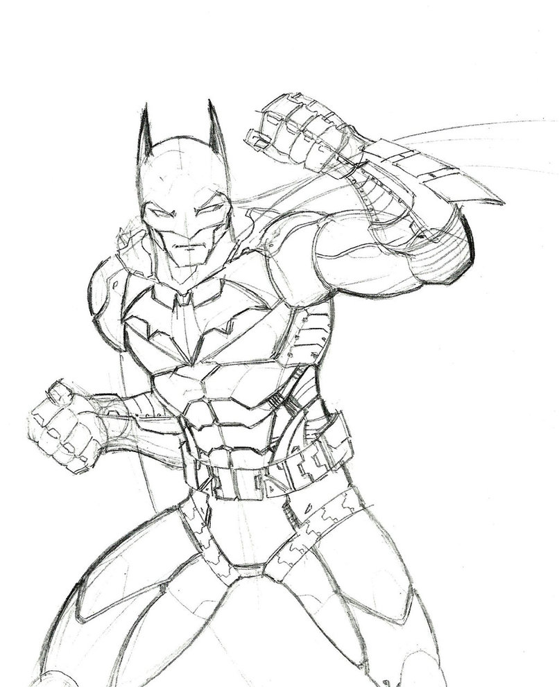 806x991 Instructive Batman Arkham Knight Coloring Page
