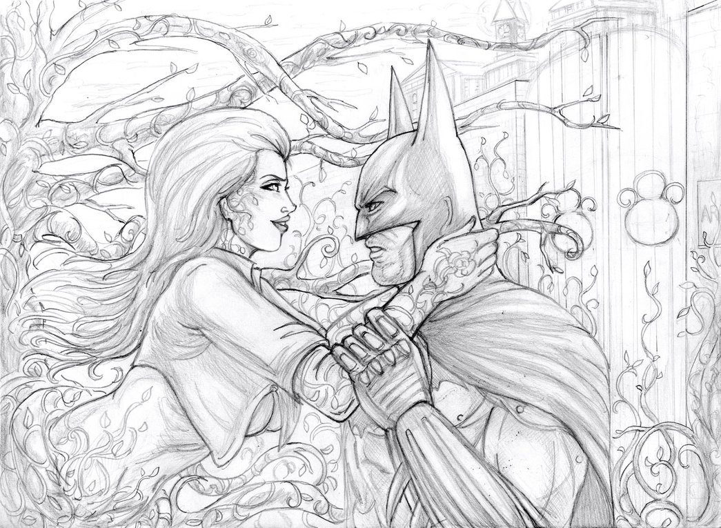 1045x765 Poison Ivy S Profile Beautiful Coloring Pages