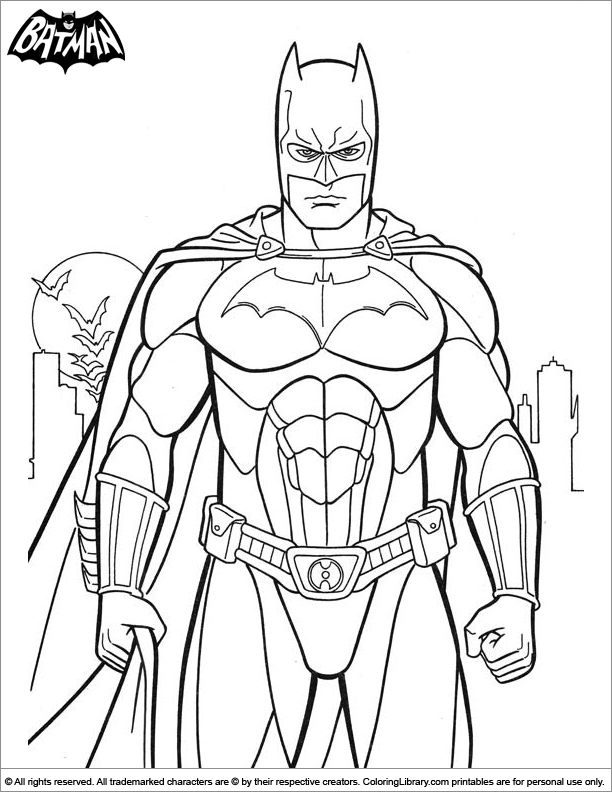 612x792 Batman Coloring Pages