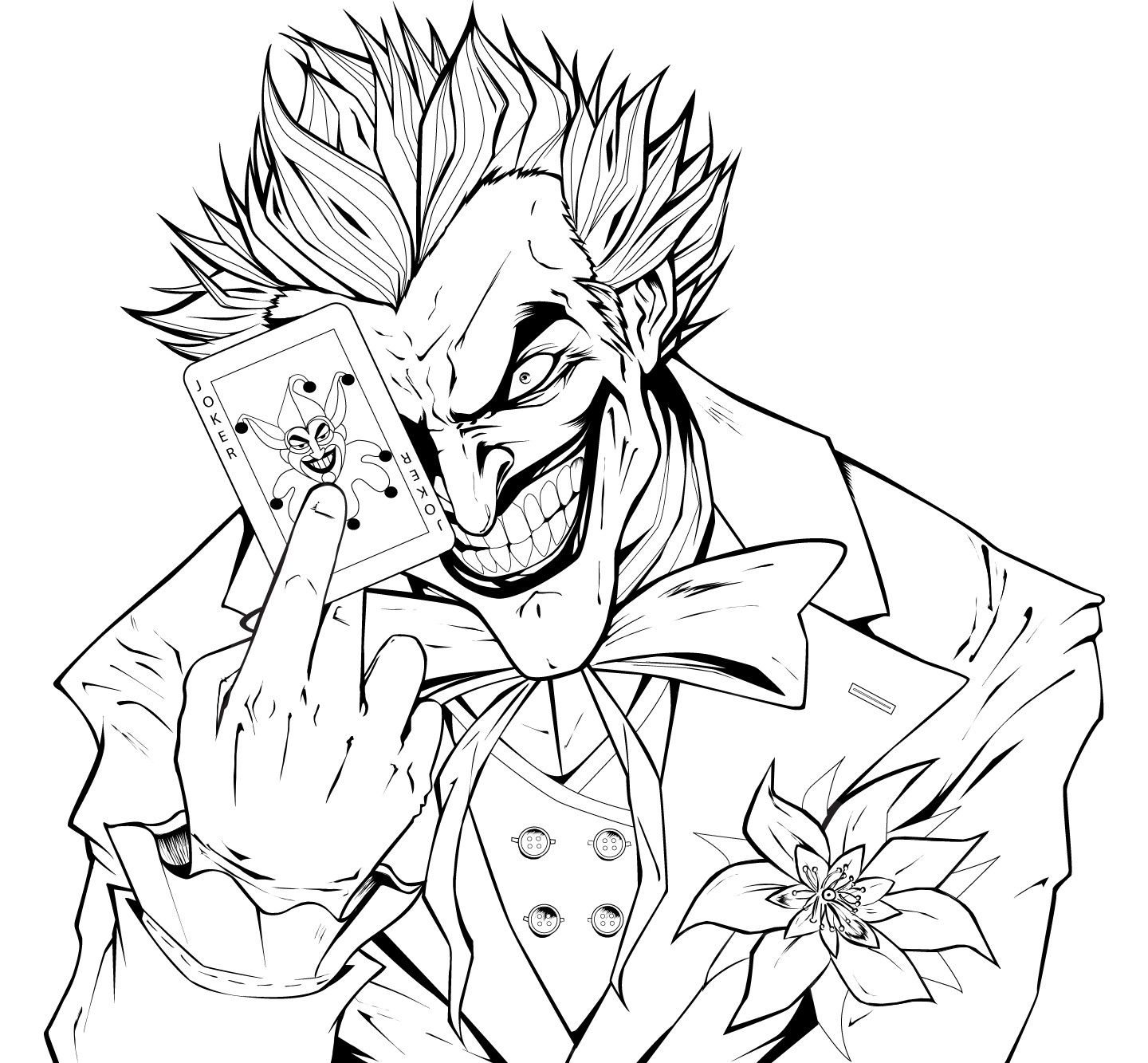 Joker Coloring Pages Printable My Image Sense Graphics 1440x1333 Joker Coloring Pages Printable My Image Sense Graphics