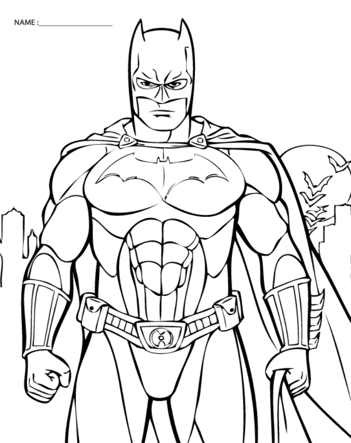 720x910 Free Printable Coloring Pictures Of Batman The Printable Lab I