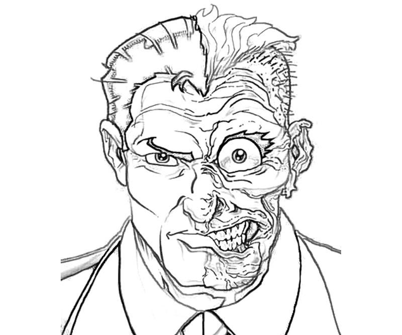 800x667 Two Face Coloring Pages