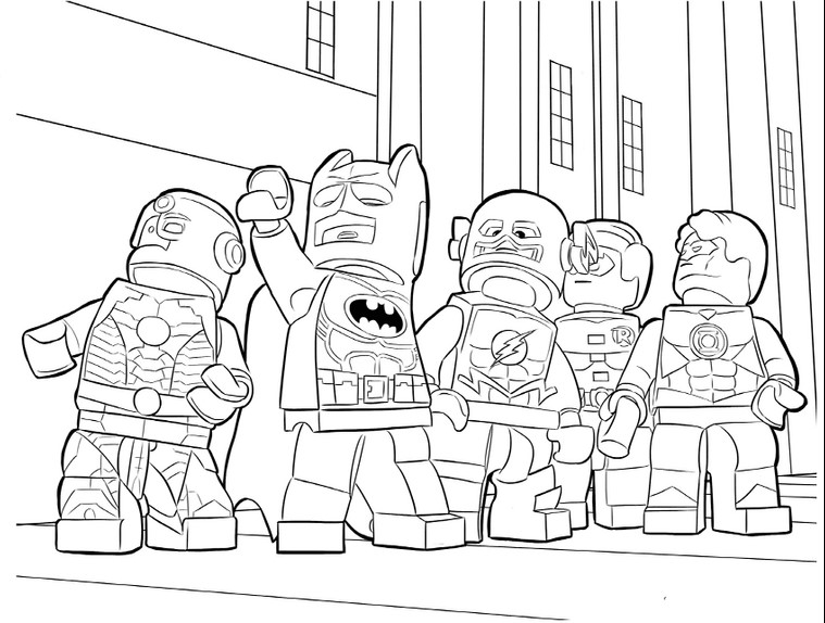 759x574 Lego Batman Superheroes Coloring Pages Within Superhero Idea 11