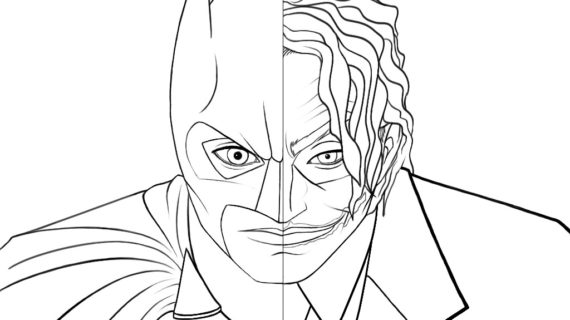 Joker Coloring Pages Free 570x320 Joker Coloring Pages Free