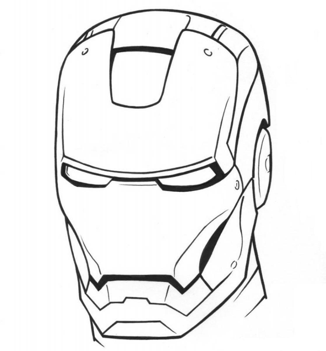 1117x1200 Iron Man Mask Coloring Pages
