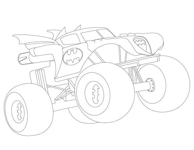 Batman Monster Truck Coloring Pages at GetColorings.com | Free